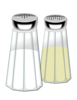 Saltand Pepper Shakers Vector Illustration PNG with transparent background
