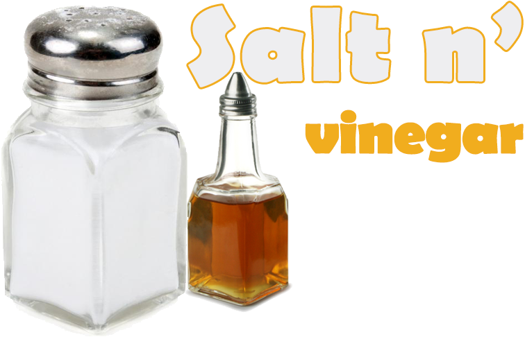 Saltand Vinegar Condiments PNG with transparent background
