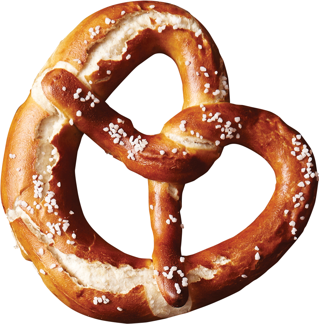 Salted Pretzel Isolated Background