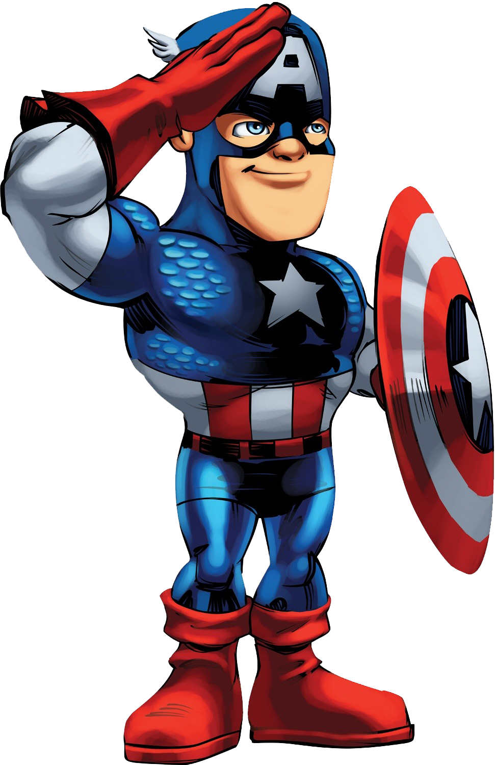 Saluting Superhero Cartoon