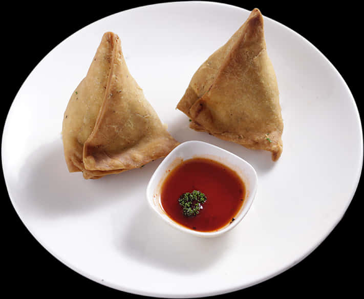 Samosaswith Chutney Dish