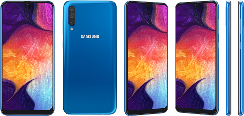 Transparent Galaxy - Samsung A50 Blue Colour, HD Png Download PNG with transparent background