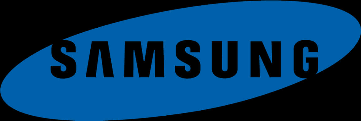 Samsung Logo Blue Ellipse Background