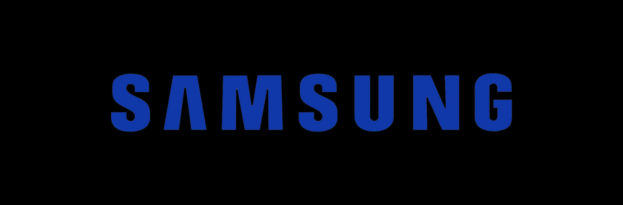 Samsung Logo Blueon Black Background