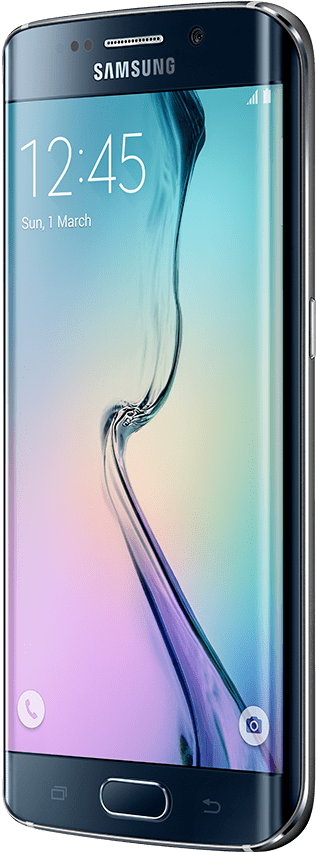 Samsung Galaxy S6 Edge- Black - Galaxy S6 Edge, HD Png Download PNG with transparent background
