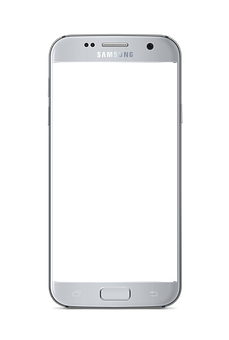 Samsung Smartphone Front View PNG with transparent background