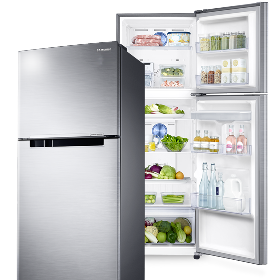 Samsung Stainless Steel Refrigerator Open