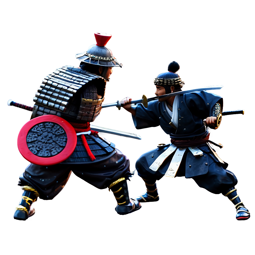 Samurai Battle Scene PNG 05212024 PNG with transparent background