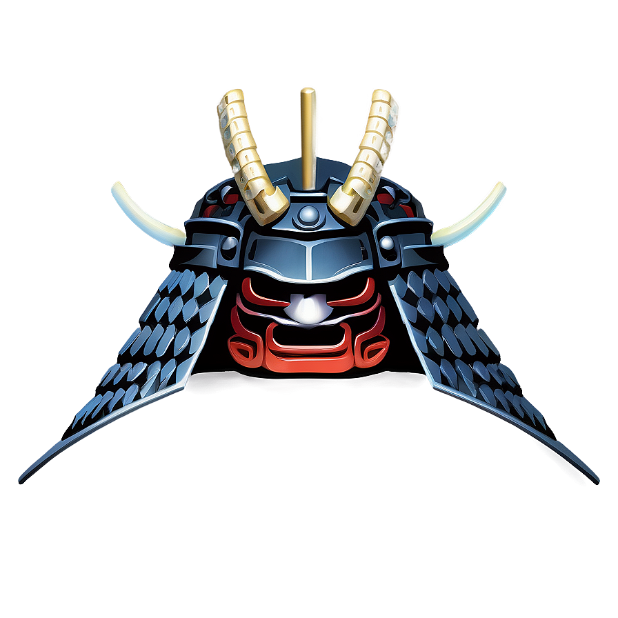 Samurai Helmet Graphic Png Qrt