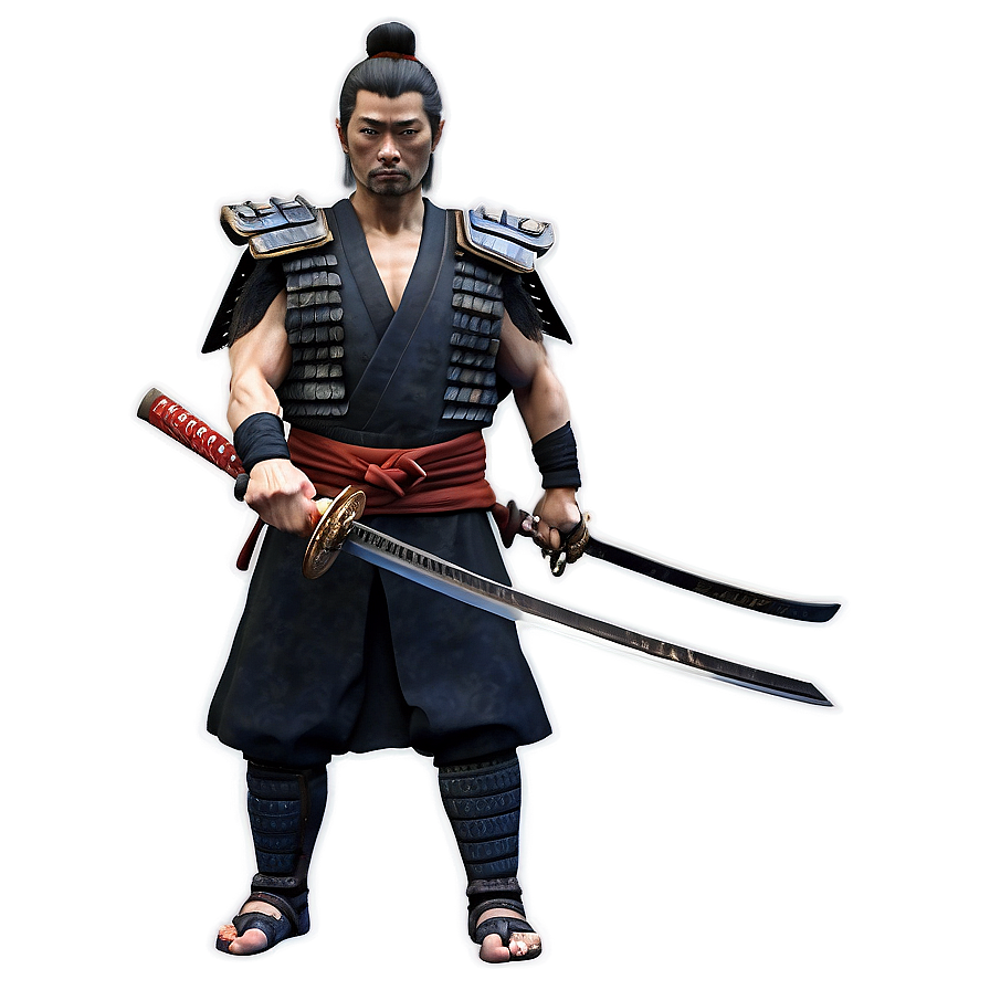 Samurai in Action PNG 05212024 PNG with transparent background