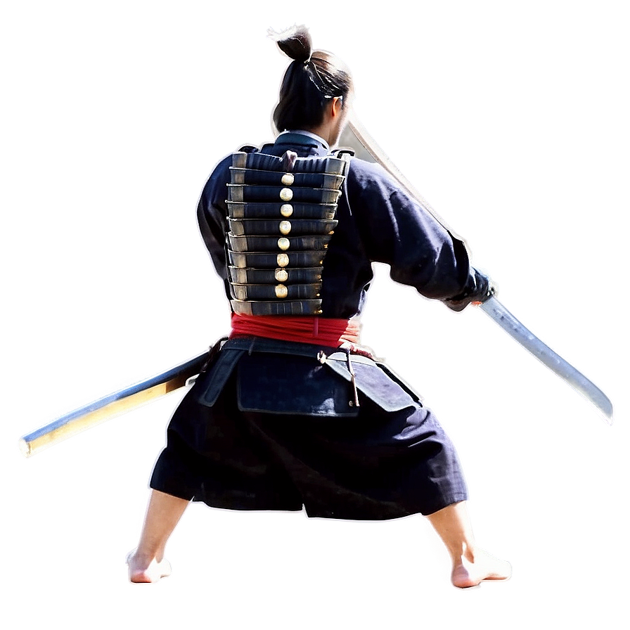 Samurai in Action PNG 96 PNG with transparent background