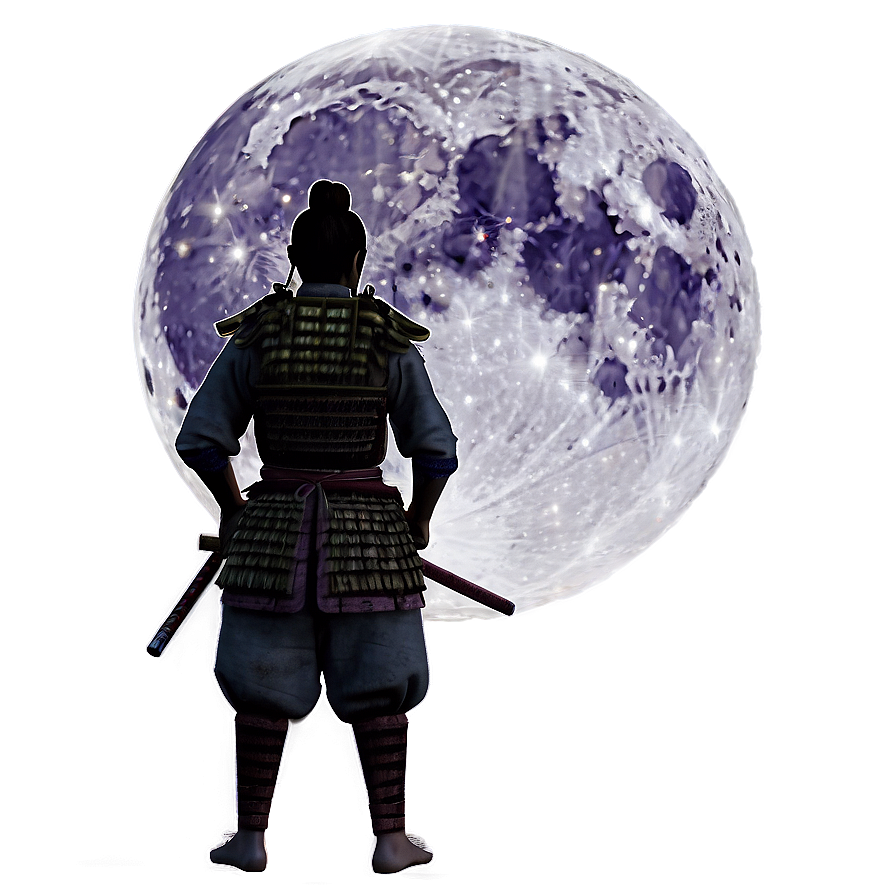 Samurai In Moonlight Png Eba67