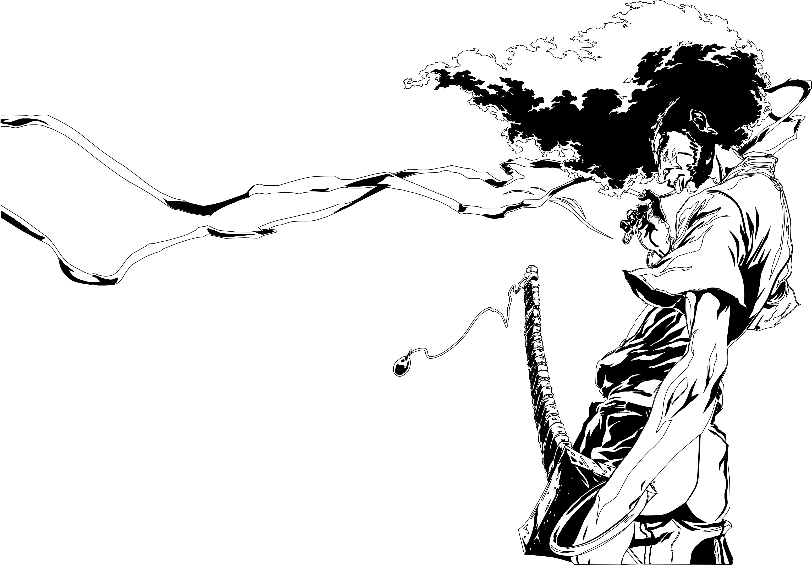 Transparent Ncr Ranger Png - Afro Samurai Black And White, Png Download PNG with transparent background