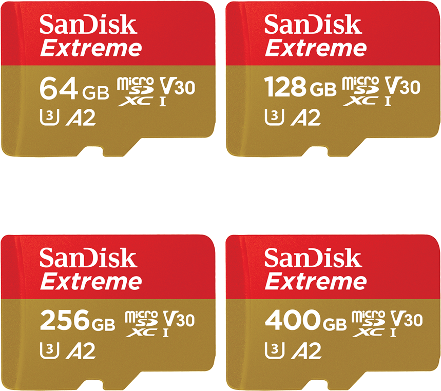 San Disk Extreme Micro S D Cards Collection