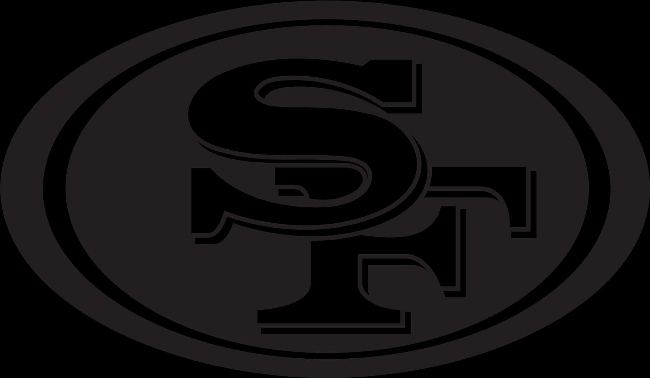 San Francisco49ers Logo Blackand White