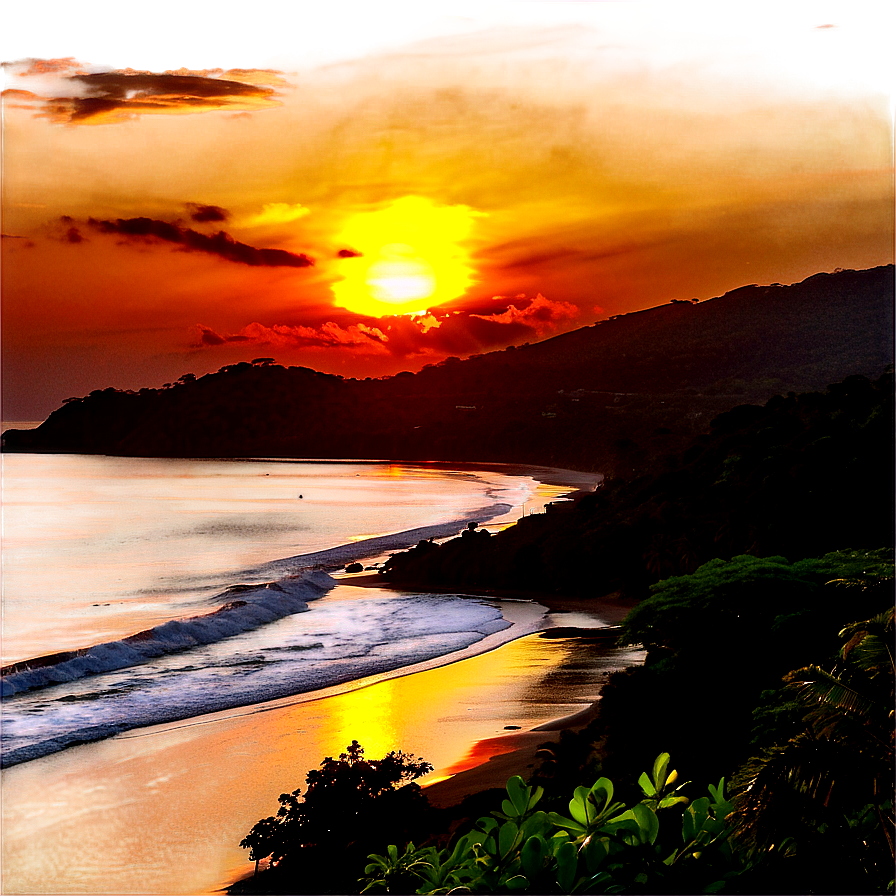 San Juan Del Sur Sunset View Nicaragua Png Grk