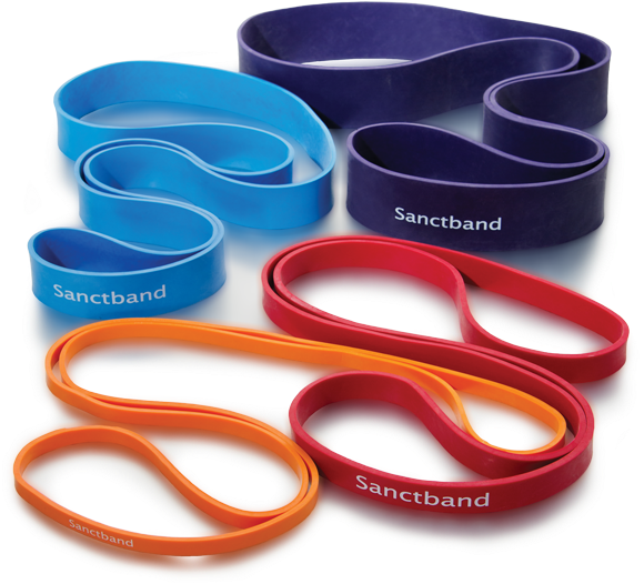 Sanctband Resistance Bands Assorted Colors PNG with transparent background