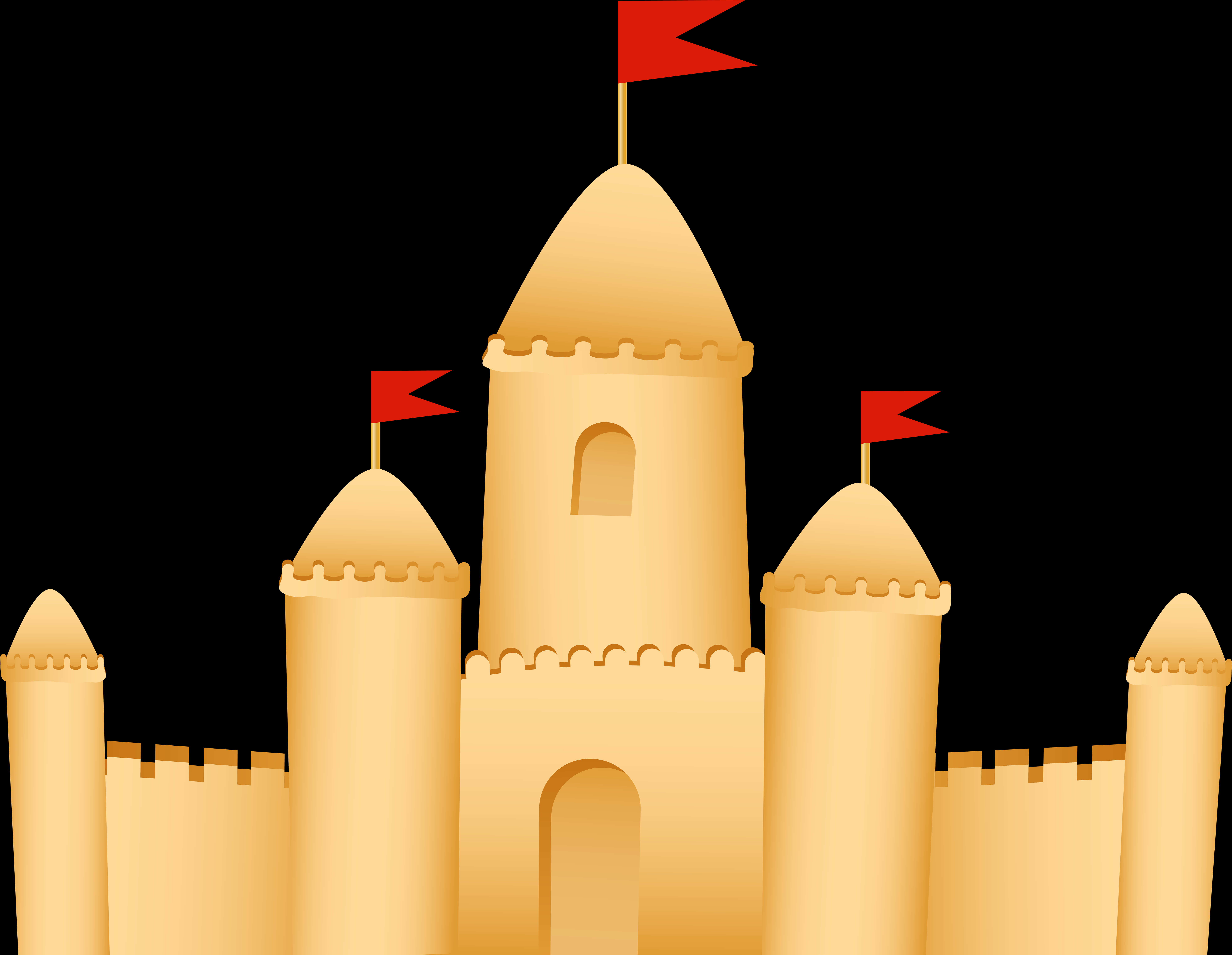 Sand Castle Illustration PNG with transparent background