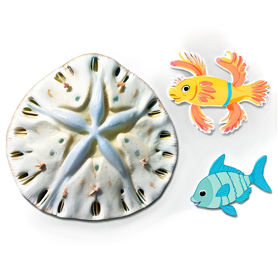 Sand Dollar With Marine Life Png Vpq63