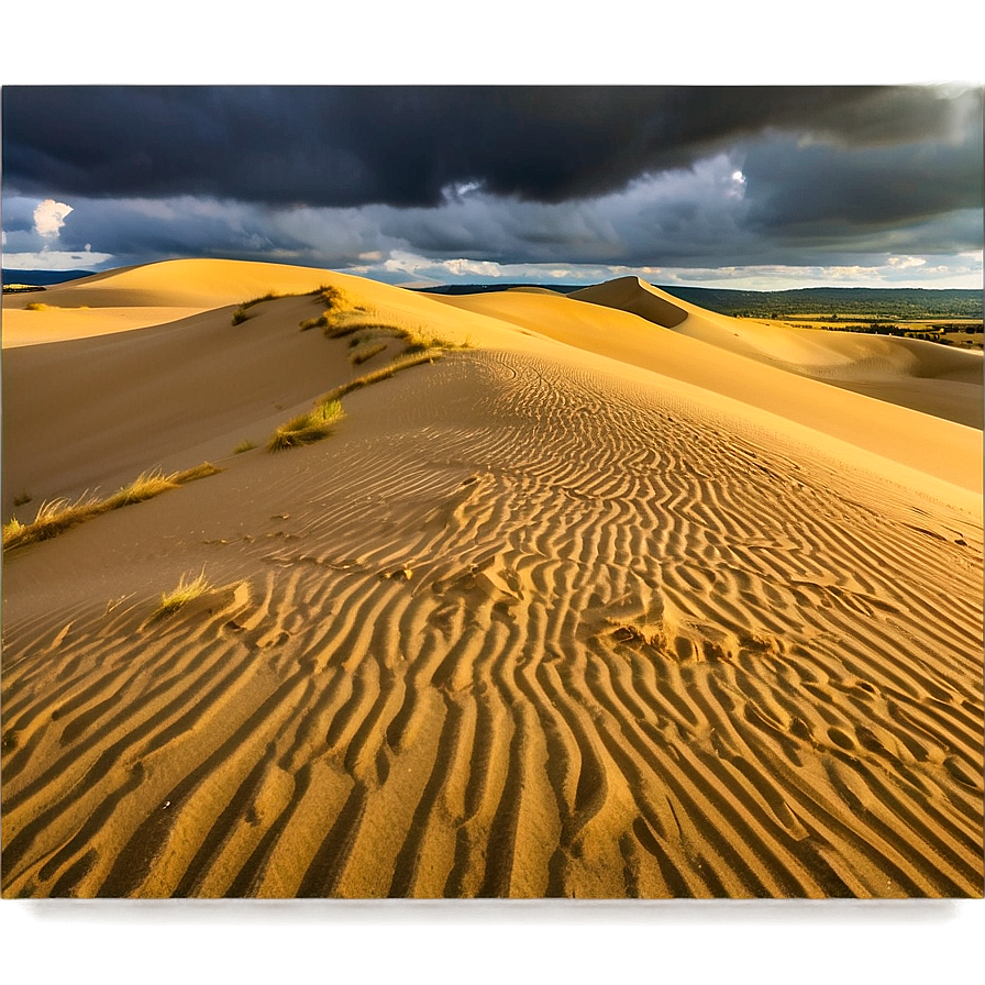 Sand Dunes And Dramatic Clouds Png 87