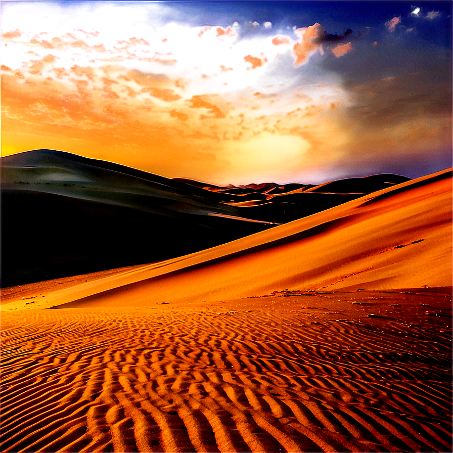 Sand Dunes And Sun Rays Png Hsw