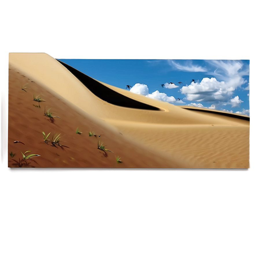 Sand Dunes Under Blue Sky Png 06292024