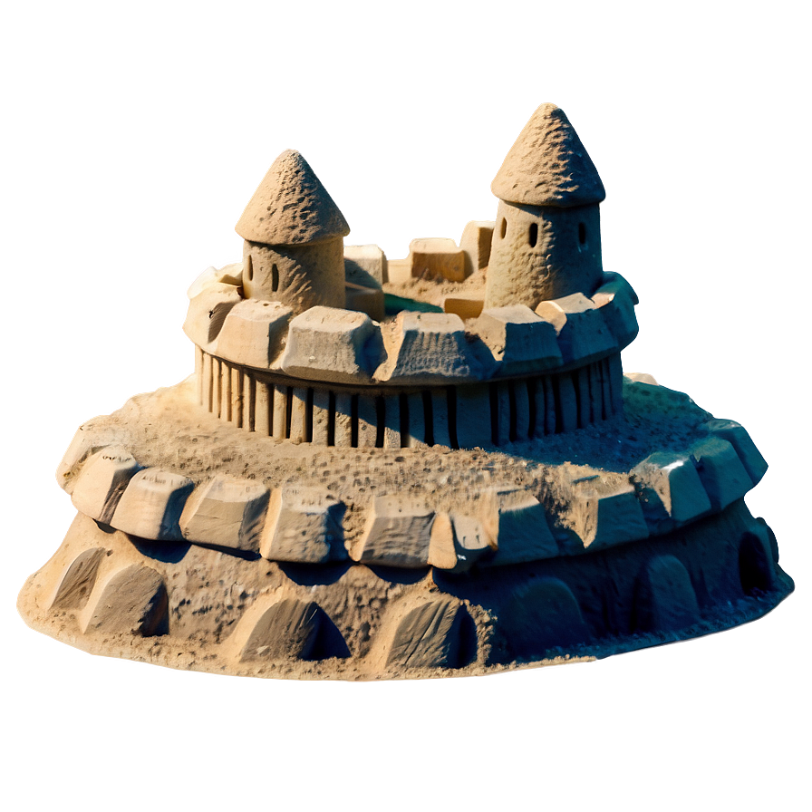 Sandy Beach Sandcastle Building Png Chg46