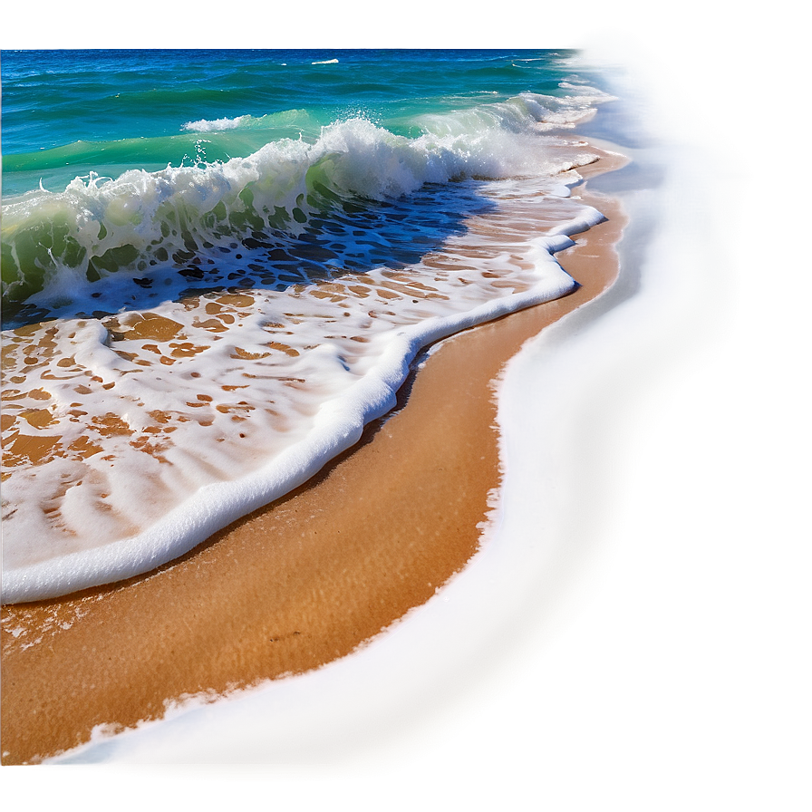 Sandy Beach Sea Waves Png Dnu11