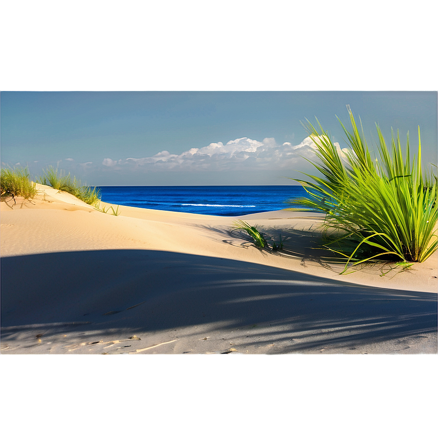 Sandy Coastal Dunes Landscape Png Clv