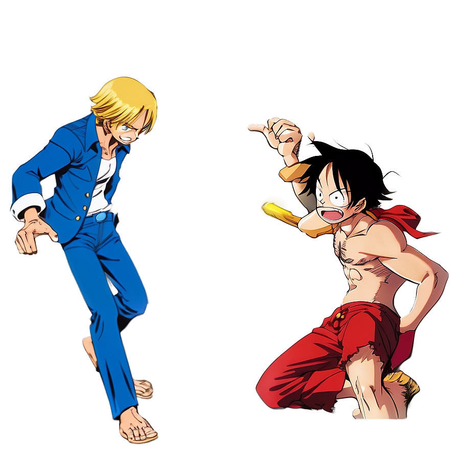 Sanji Vs. Luffy Duel Png Kkt78