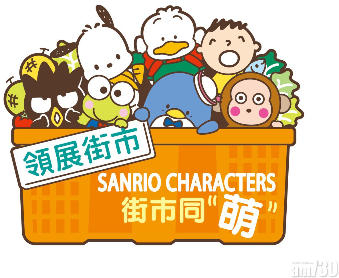Sanrio Charactersin Basket Illustration PNG with transparent background