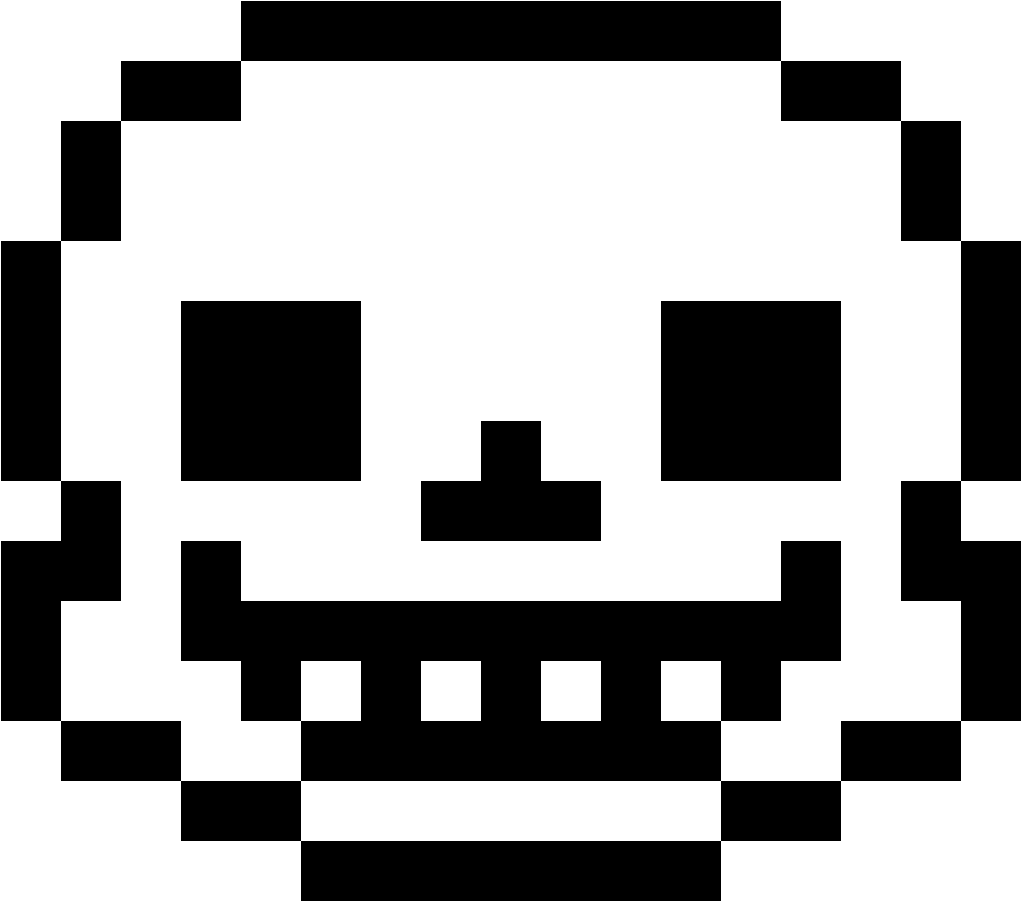 Sans Pixel Art Face