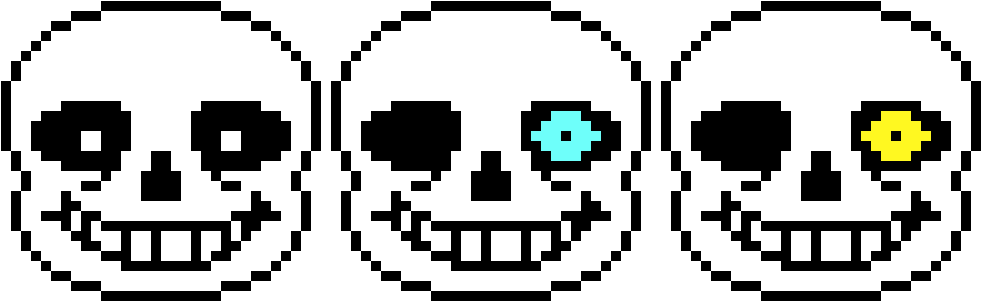 Sans Pixel Art Triptych