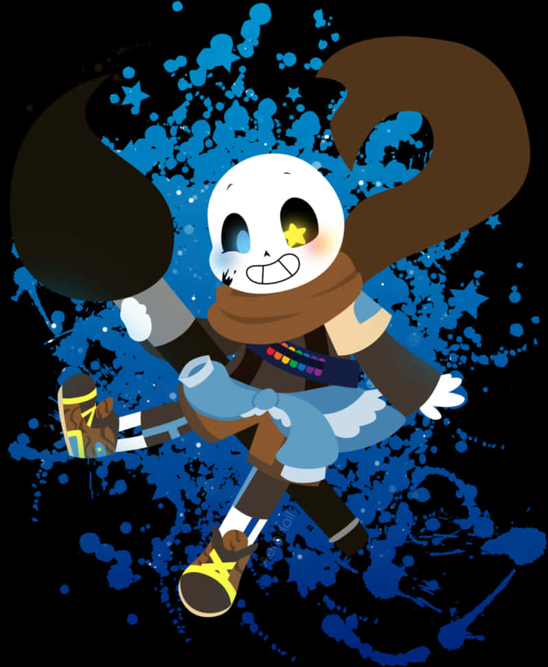 Sans Undertale Animated Character PNG with transparent background