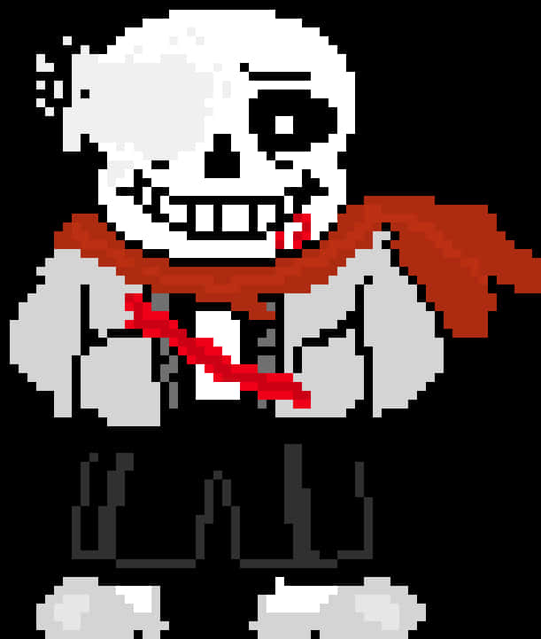 Sans Undertale Pixel Art PNG with transparent background