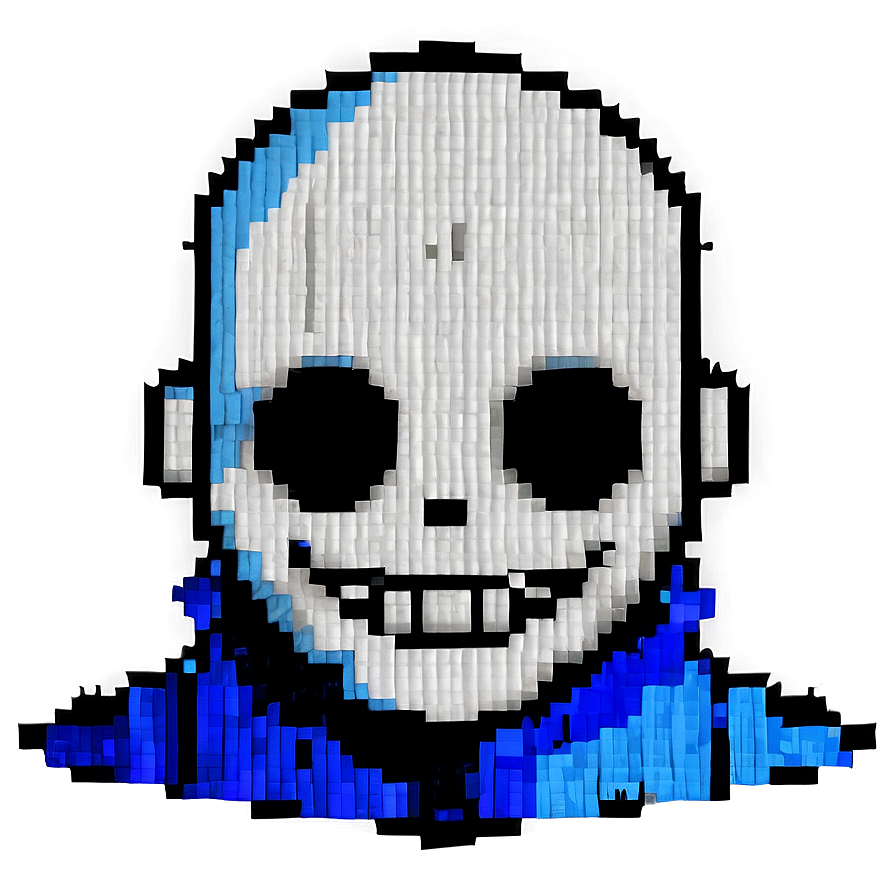 Sans Undertale Pixel Portrait Png 39