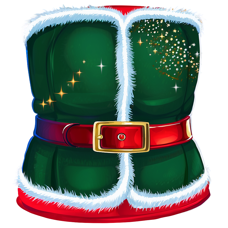 Santa Belt With Sparkles Png 06282024