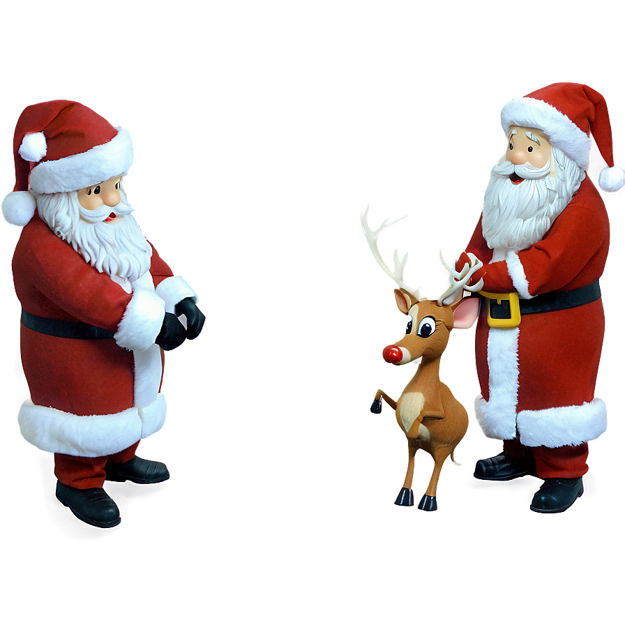 Santa Claus And Rudolph Png Pxq31