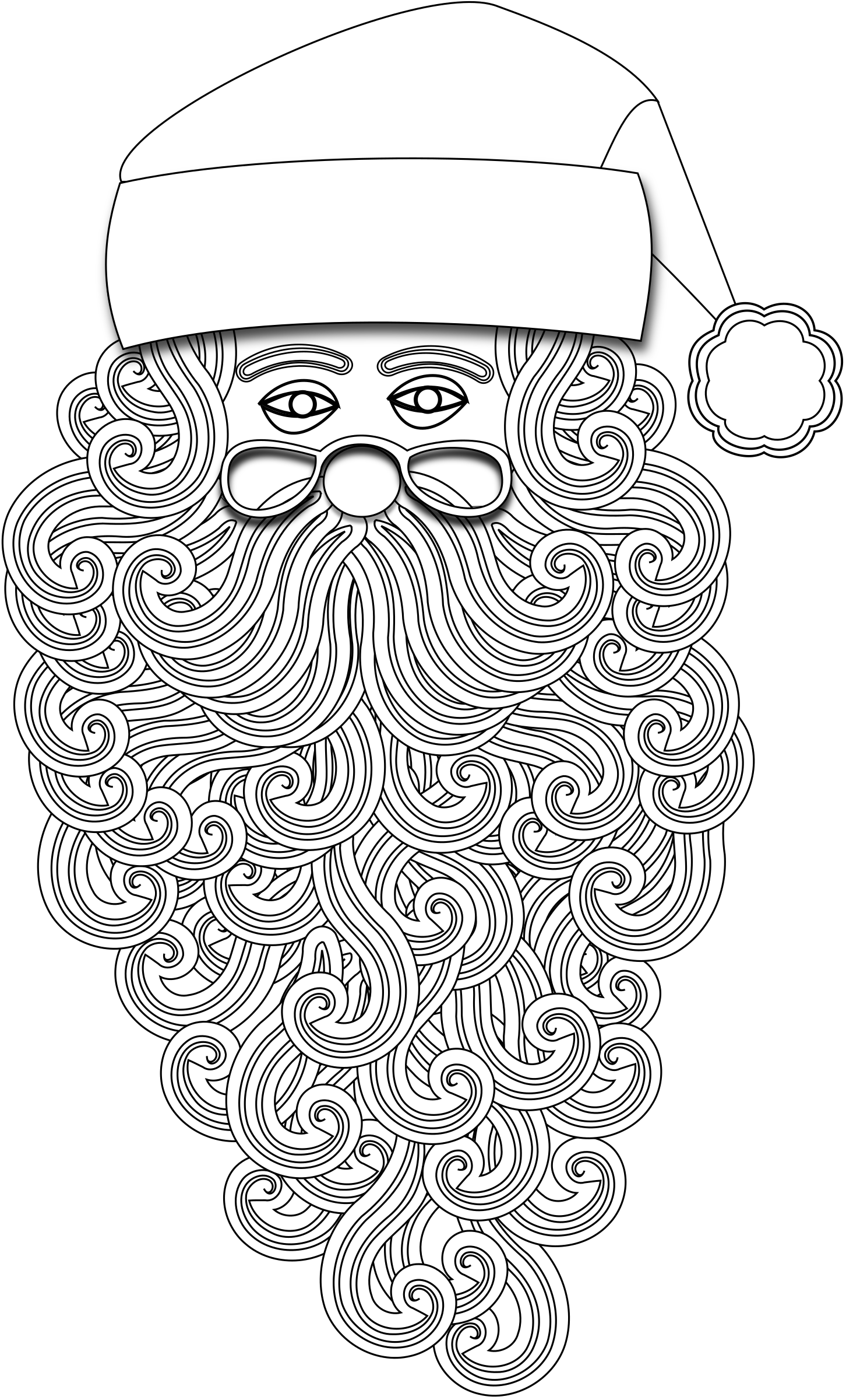 Santa Claus Beard Illustration