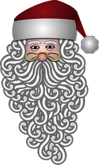 Santa Claus Cartoon Portrait PNG with transparent background