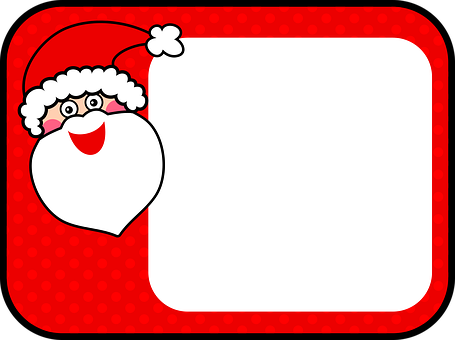 Santa Claus Frame Design PNG with transparent background