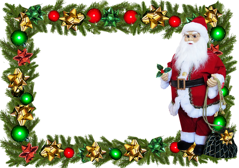 Santa Claus Frame Holiday Decoration