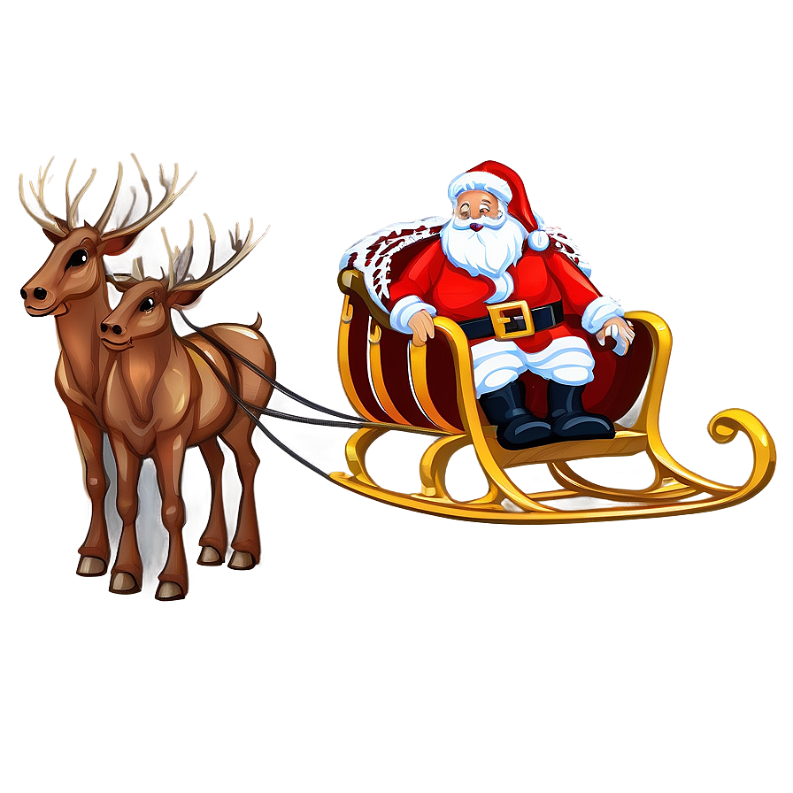 Santa Claus Sleigh Png 16