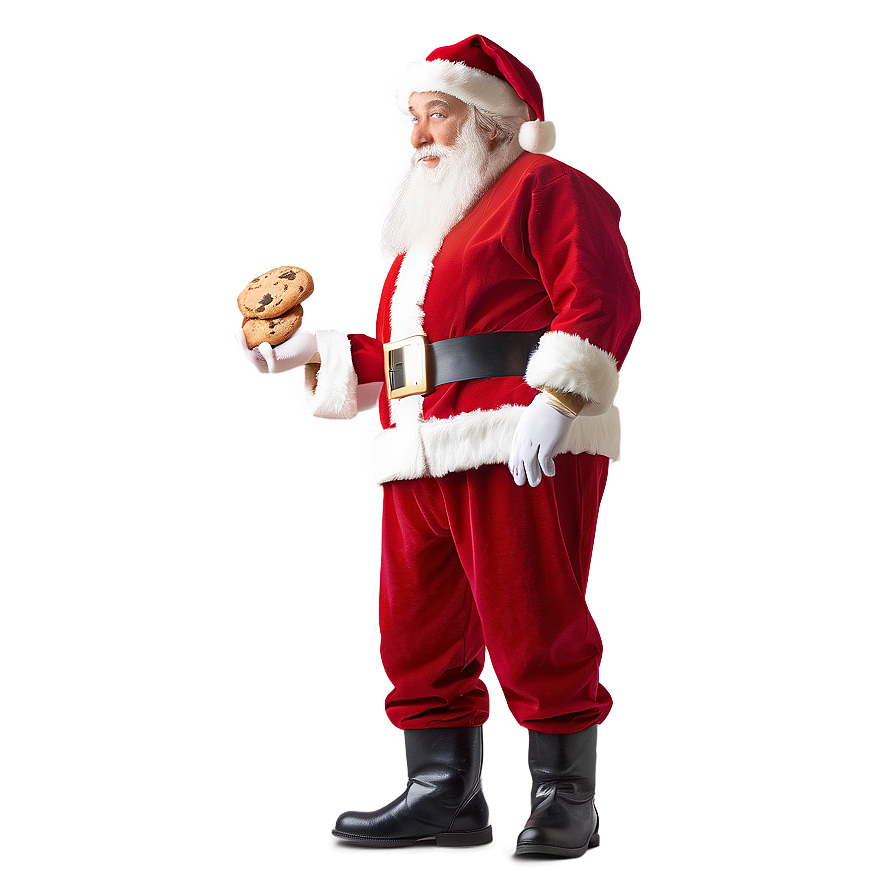 Santa Claus With Cookies Png 2