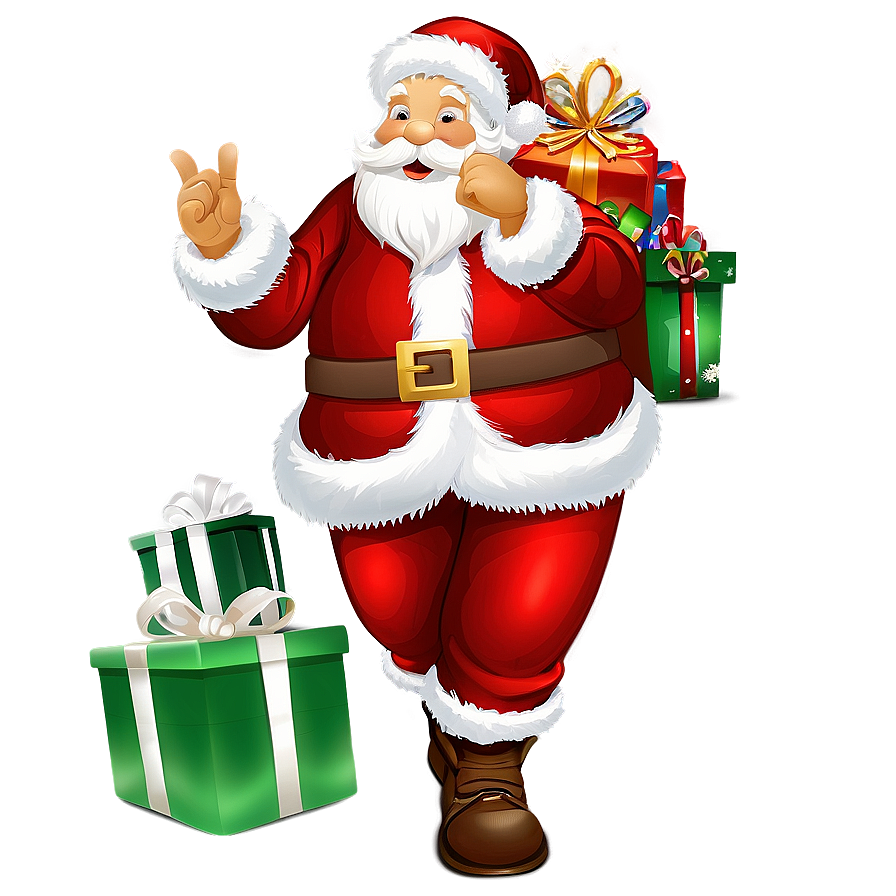 Santa Claus With Gifts Png 77