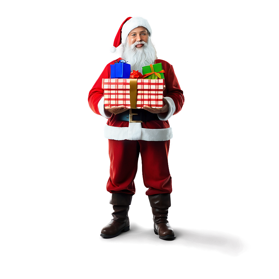 Santa Claus With Gifts Png Lxq81