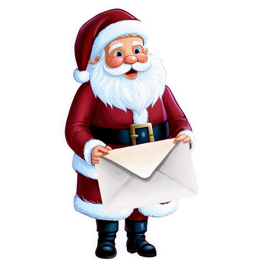 Santa Claus With Letter Png 05212024