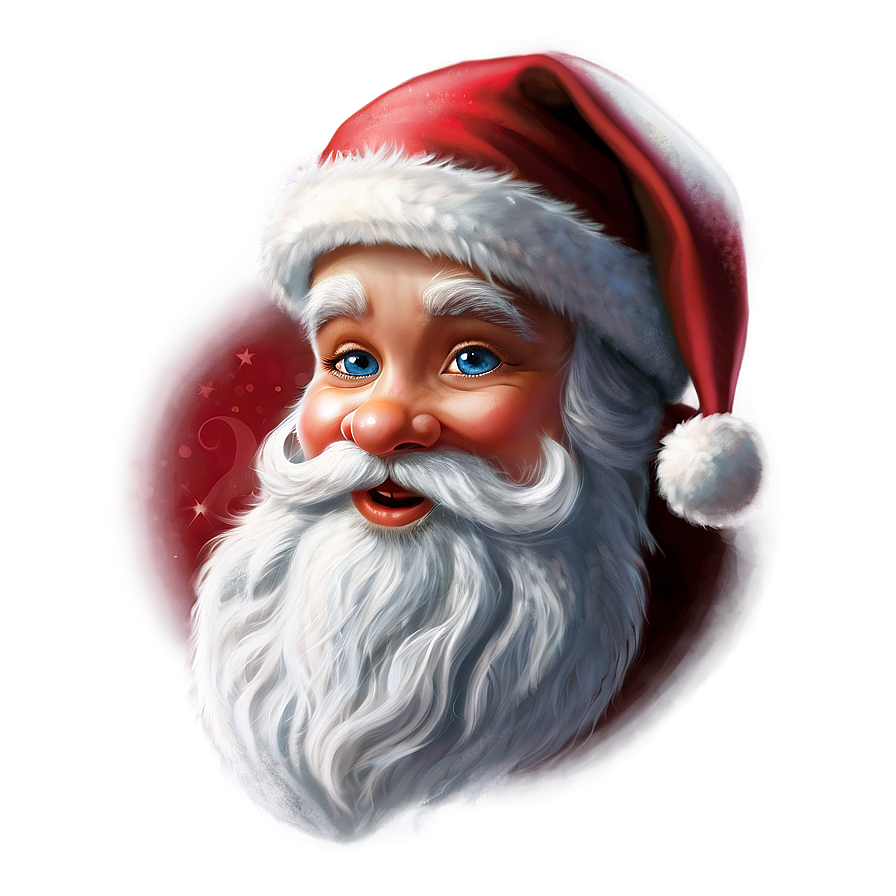 Santa Face For T-shirt Print Png Riw22