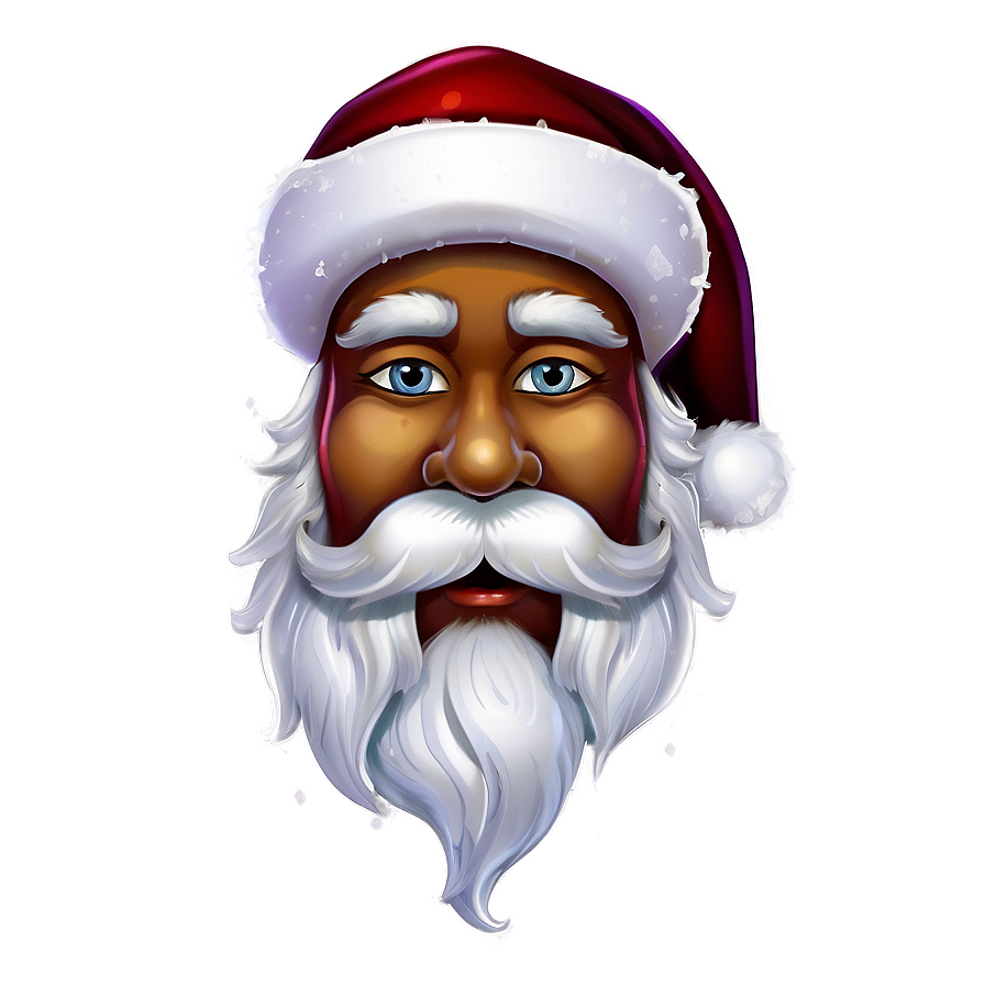 Santa Face In Snow Png 06282024