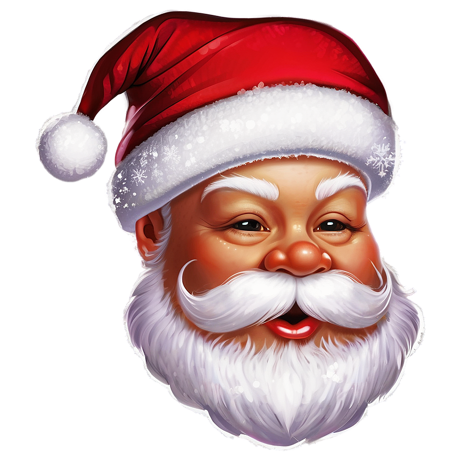 Santa Face In Snow Png Owm7